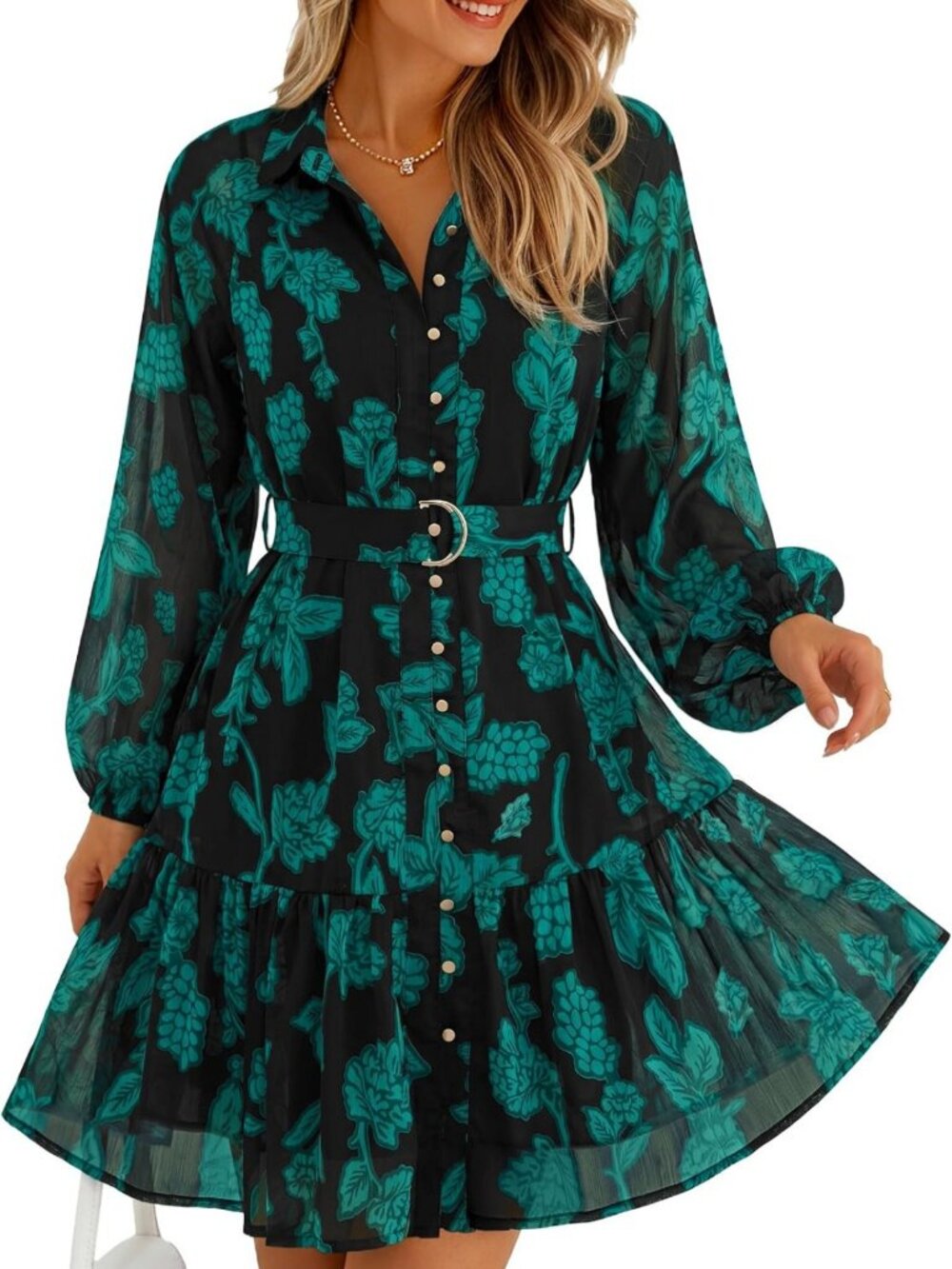 Floral Mini Dress for Women | Long Sleeve | Perfect for Fall 2026 Fashion